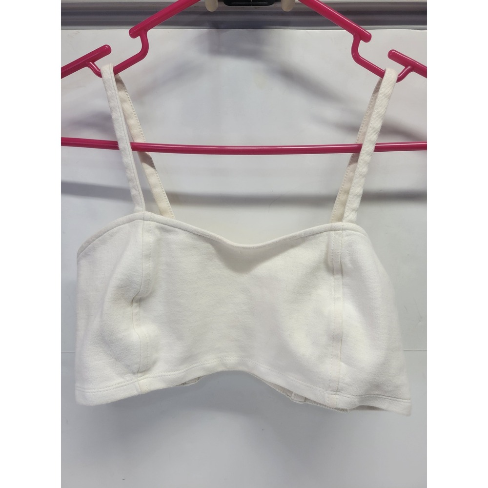 Forever‎ 21 White Cage Back Cropped Cami Top Multi Strap Bralette Medium Y2K